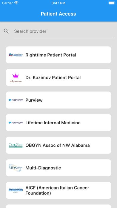 Purview Patient Access screenshot 2