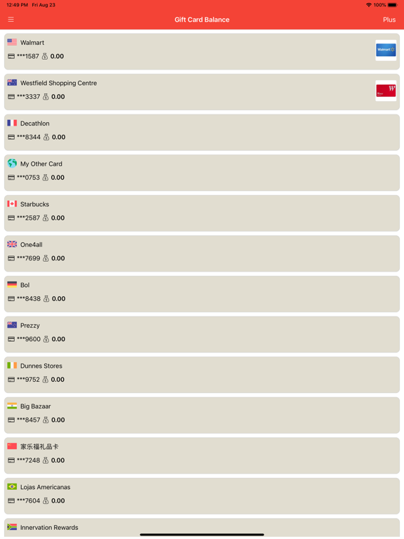 Screenshot #6 pour Gift Card Balance+ (GCB)