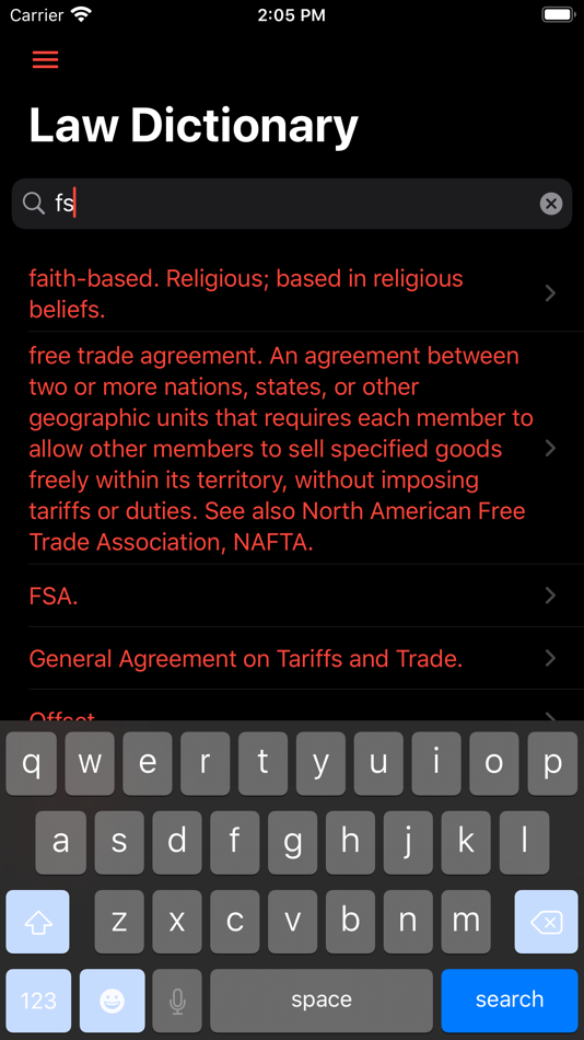 #3. Law Dictionary Offline (iOS) 由: Andrew Putranto