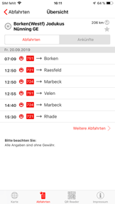 DB Busradar NRW screenshot