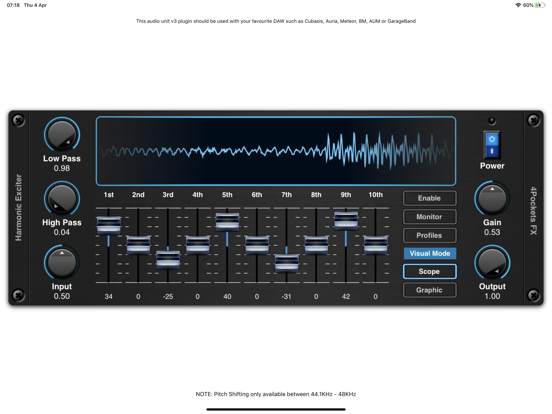 Screenshot #5 pour Harmonic Exciter AUv3 Plugin