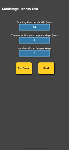 Game screenshot Multistage Fitness Bleep Test apk