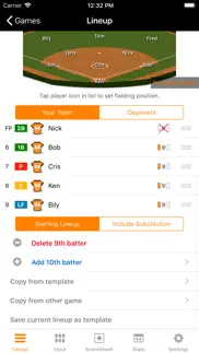 softball stats iphone screenshot 2