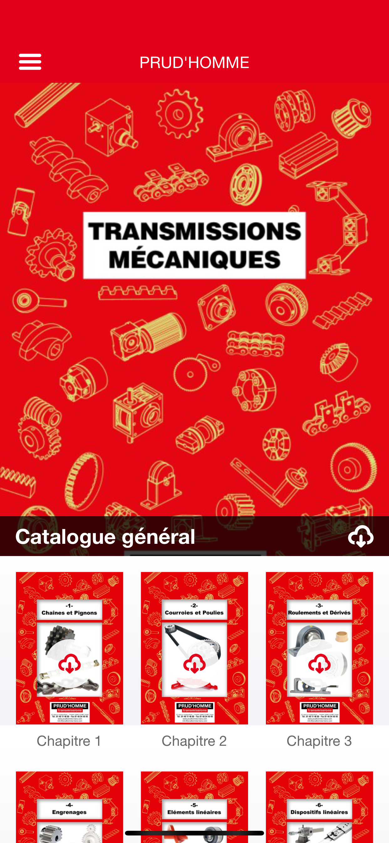 Prud'homme transmissions screenshot 2