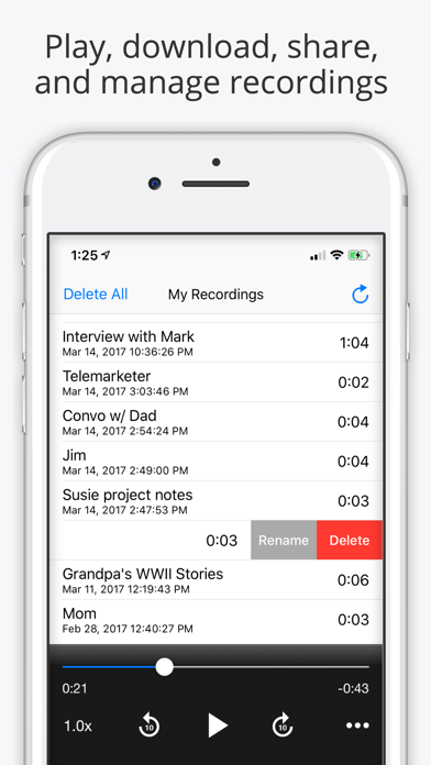 Call Recorder FREE - Record Phone Calls for iPhone screenshot