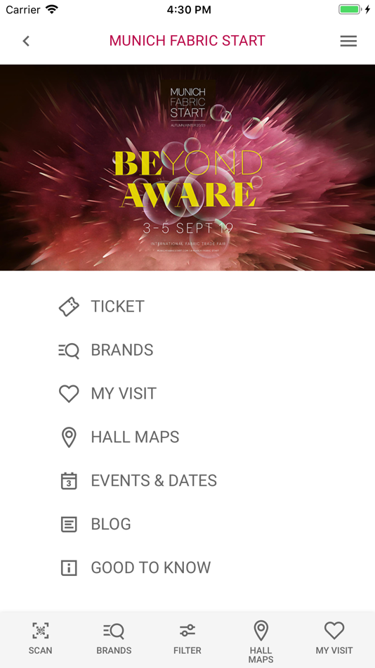 #1. MUNICH FABRIC START (iOS) 由: MUNICHFABRICSTART Exhibitions GmbH