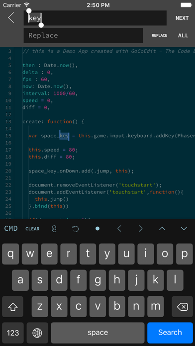 Screenshot #3 pour GoCoEdit - Code & Text Editor