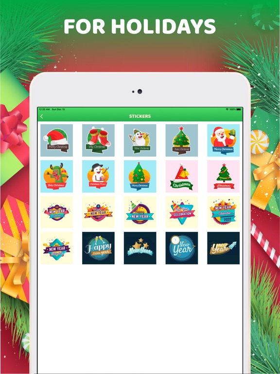 Christmas Stickers Emoji 2022 iPad screenshot 4 - Social Networking app