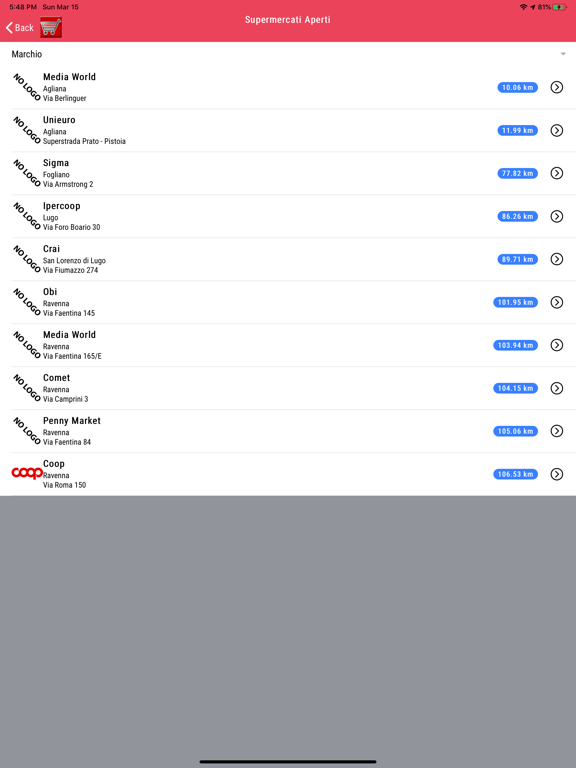 Screenshot #6 pour Cerca Supermercato Aperto