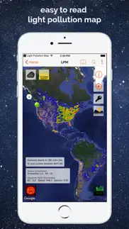 light pollution map - dark sky iphone screenshot 1