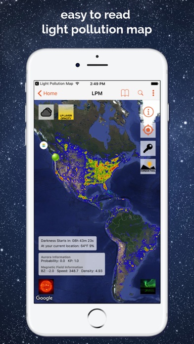 Light Pollution Map - Dark Sky Screenshot