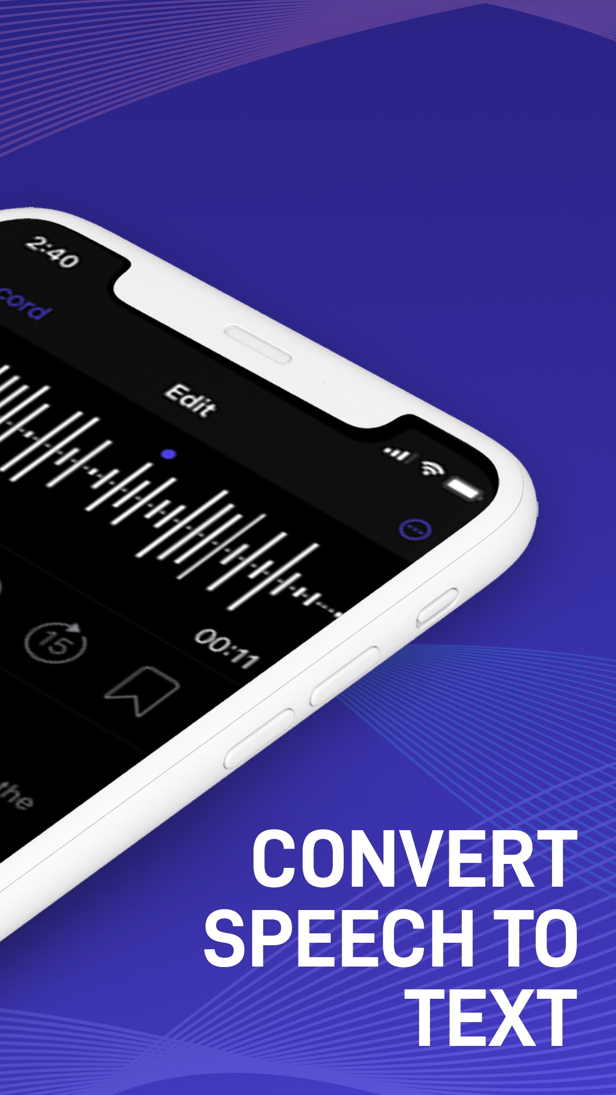 Screenshot do app Ada Dictation - Speech to Text