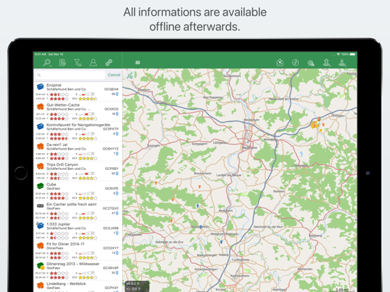 Looking4Cache Lite iPad app afbeelding 2