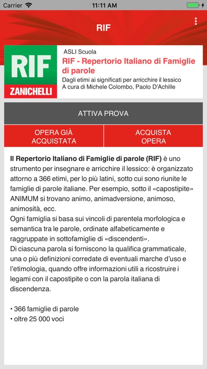 Repertorio Famiglie di Parole