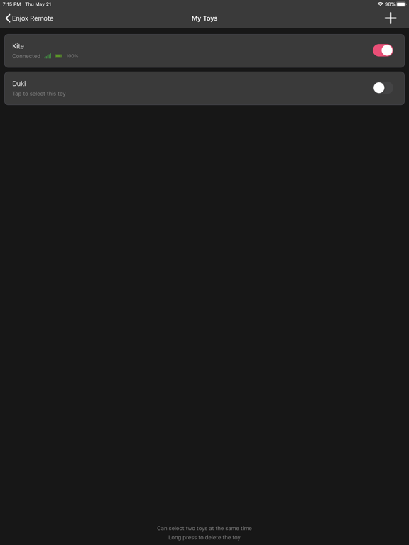 Enjox Remote iPad screenshot 2 - Health & Fitness app