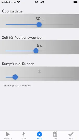Screenshot von Rumpfzirkel auf dem iPhone 4
