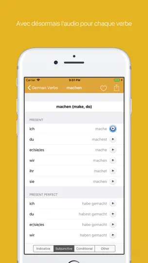 Capture d'écran de Quickverbes Allemands sur iPhone 1