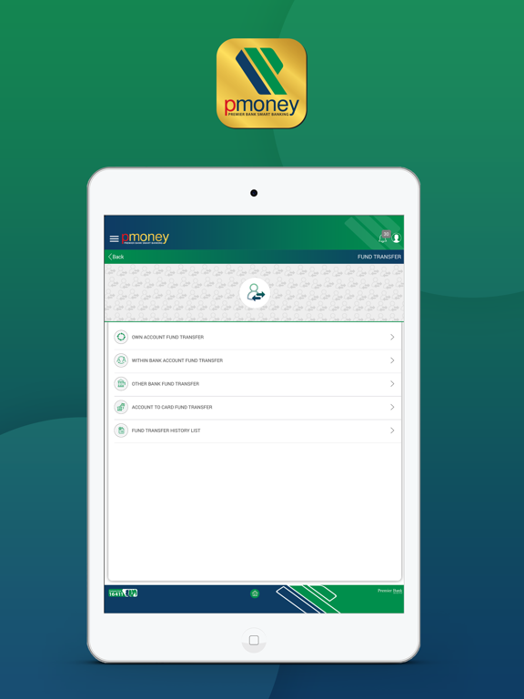 pmoney smart banking iPad screenshot