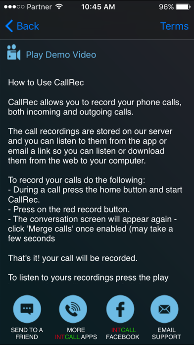 How to cancel & delete CallRec Lite - IntCall from iphone & ipad 3