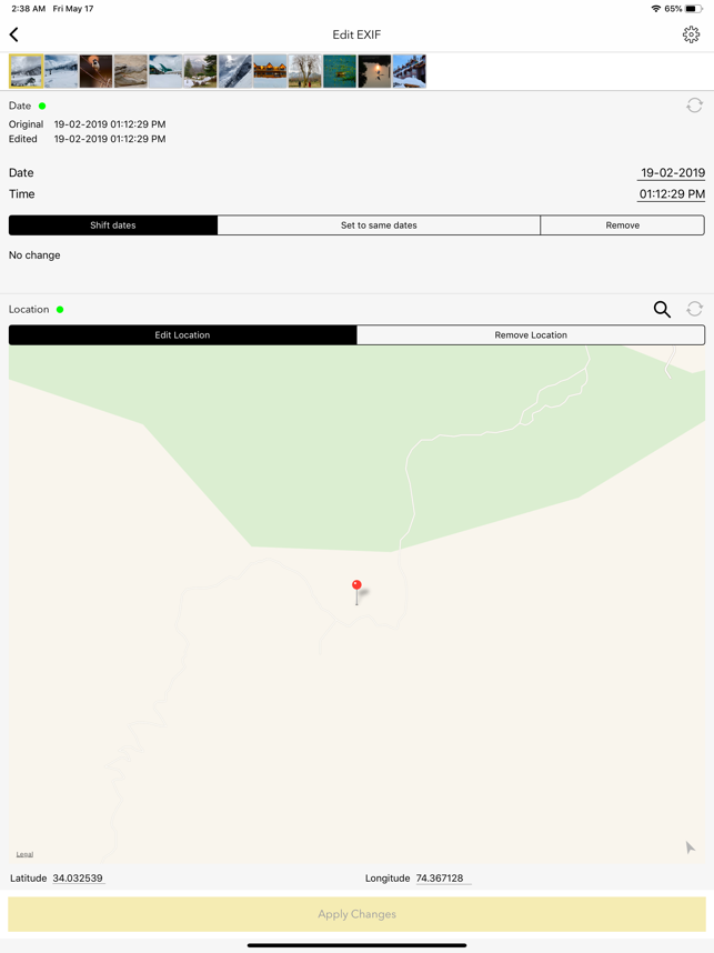 Visualiseur EXIF ​​par Fluntro Capture d'écran