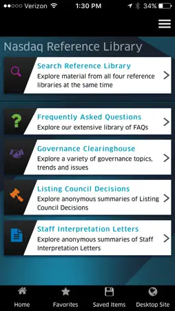 Nasdaq Reference Library screenshot 1