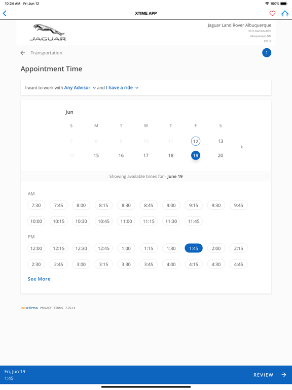 Jaguar Albuquerque iPad screenshot 5 - Shopping app