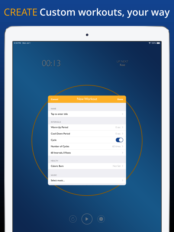 Totally Tabata Timer Protocol iPad screenshot 7 - Health & Fitness app
