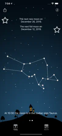 Sky and Moon phases calendar: Screenshot 2 von 3