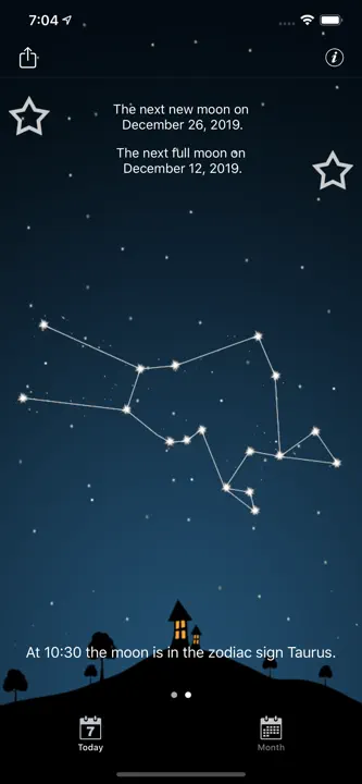 Sky and Moon phases calendarのスクリーンショット（2/3）