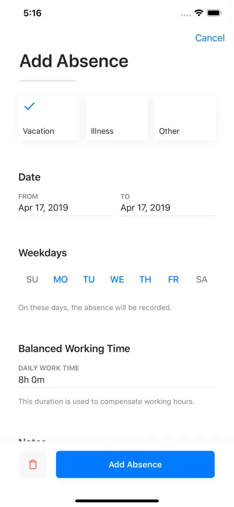 WORK • Time Sheet