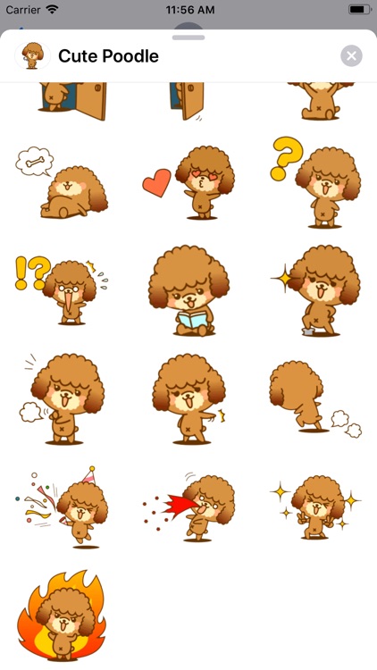 Cute Poodle Sticker Pack
