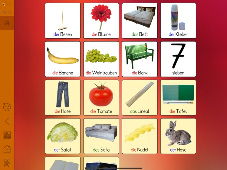 Sag es auf Deutsch-Buchstaben