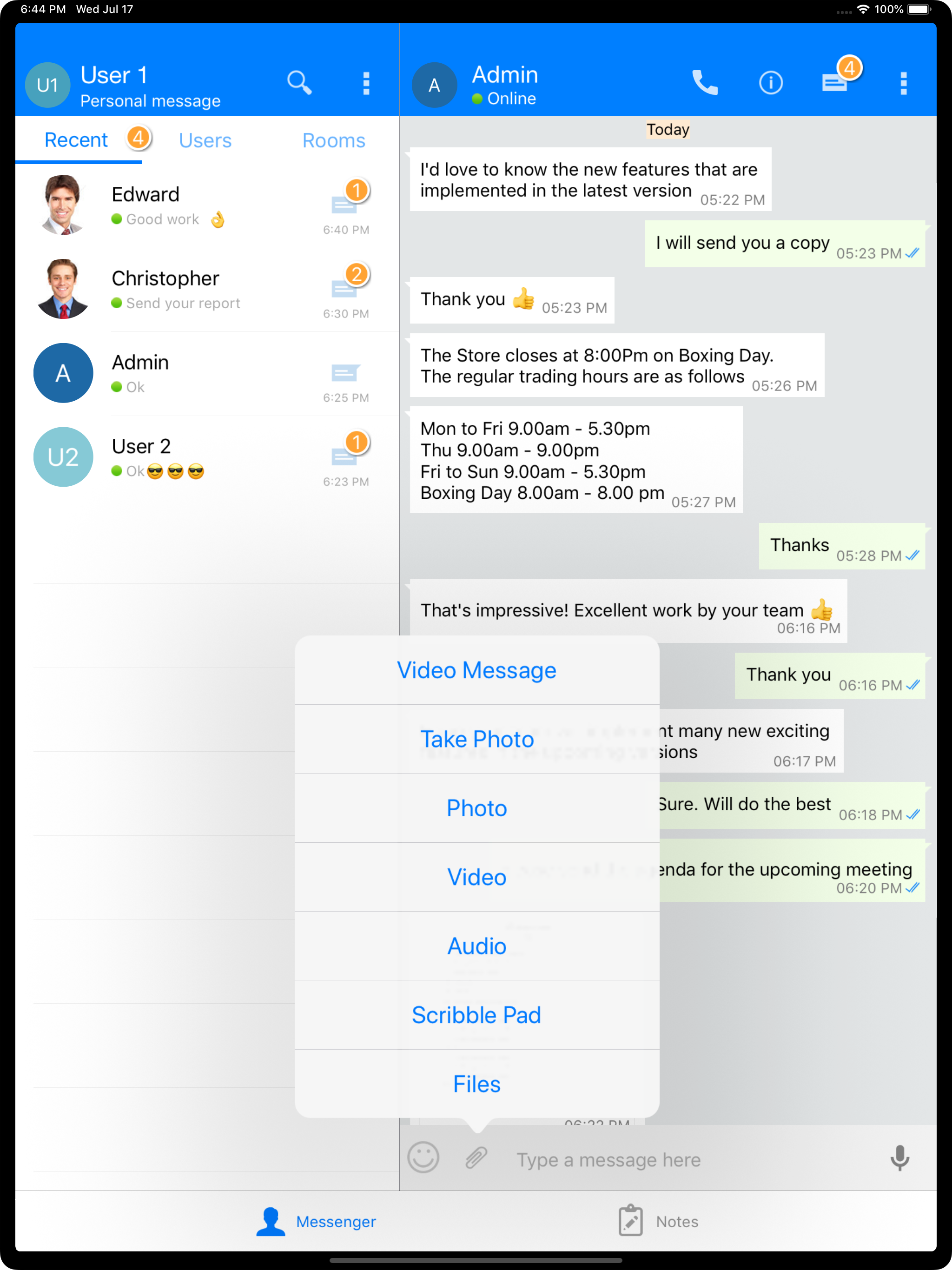 Output Messenger