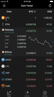 coin ticker: bitcoin & altcoin iphone screenshot 1