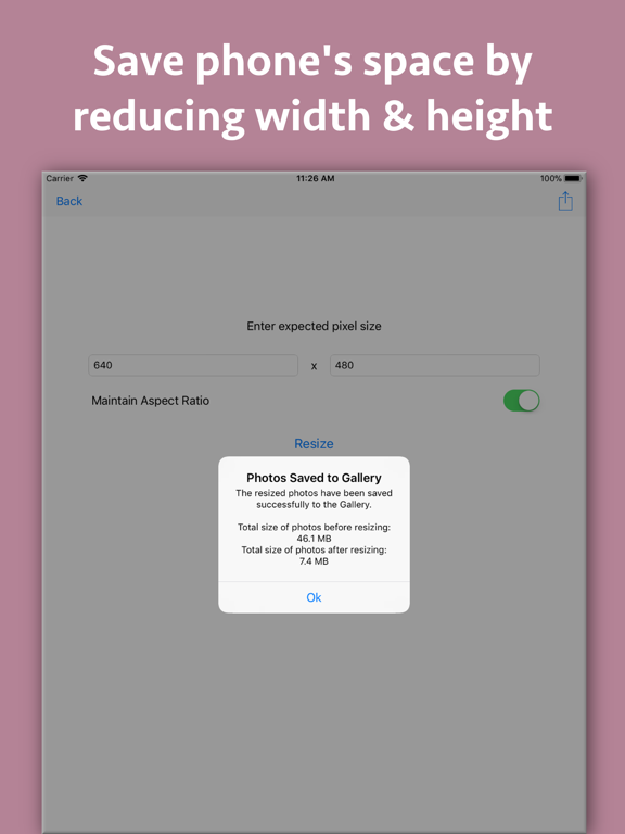 Screenshot #4 for Photo Pixel Resizer