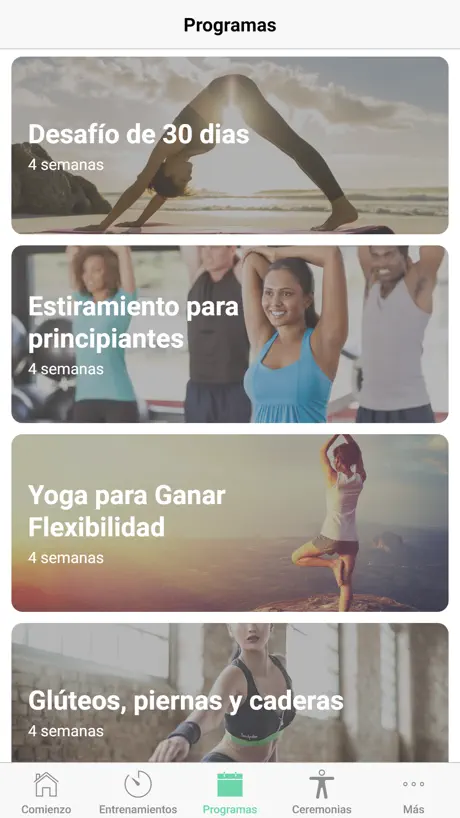 Rutinas de estiramiento
