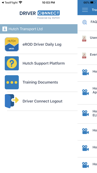 Hutch Driver Connect Screenshot