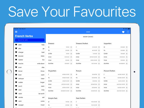 French Verb Conjugator Pro iPad screenshot 5 - Education app