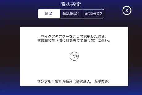 肺の聴診トレーニング - 見える肺音