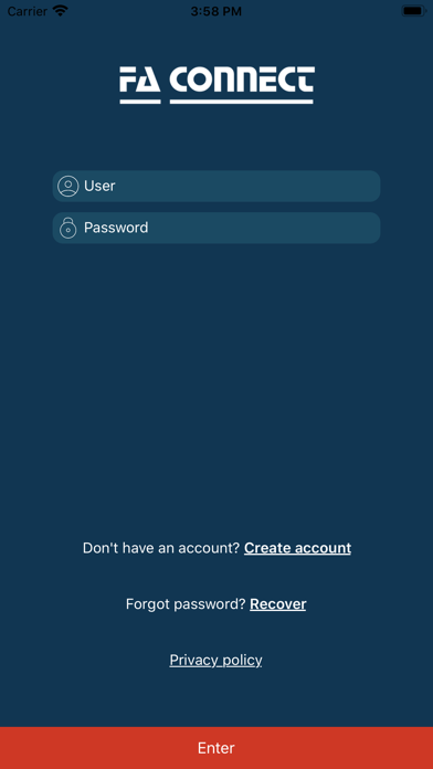 Screenshot #1 pour FA Connect