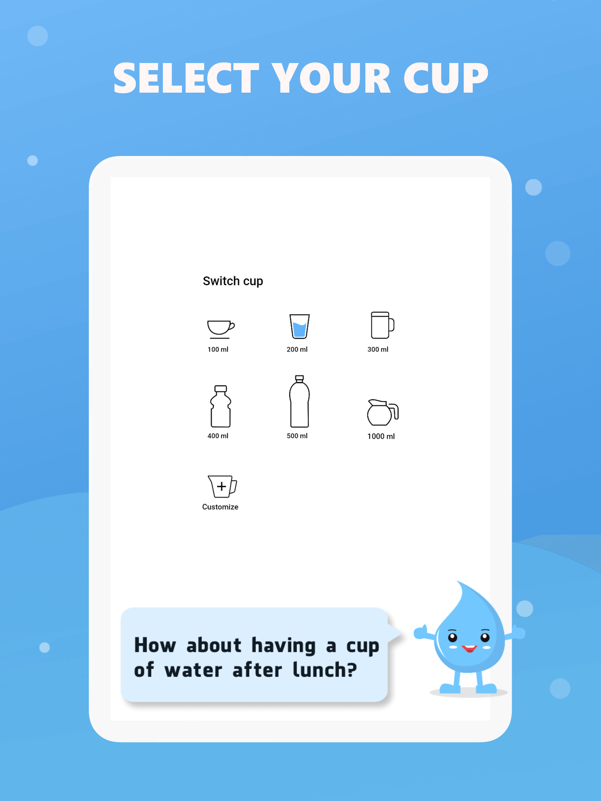 Drink water reminder