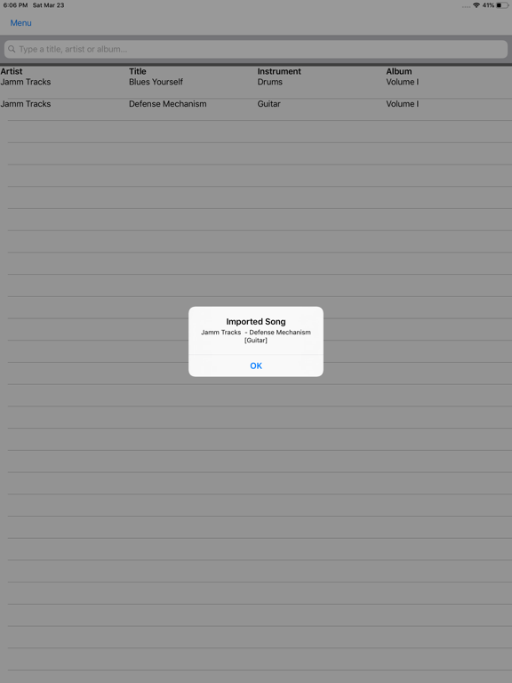 Unjammit! iPad screenshot 4 - Music app