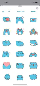 Animated Blue Cat MeowMoji screenshot #2 for iPhone