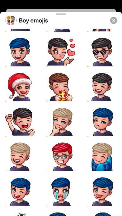 Screenshot #2 pour Boy New Emojis HD