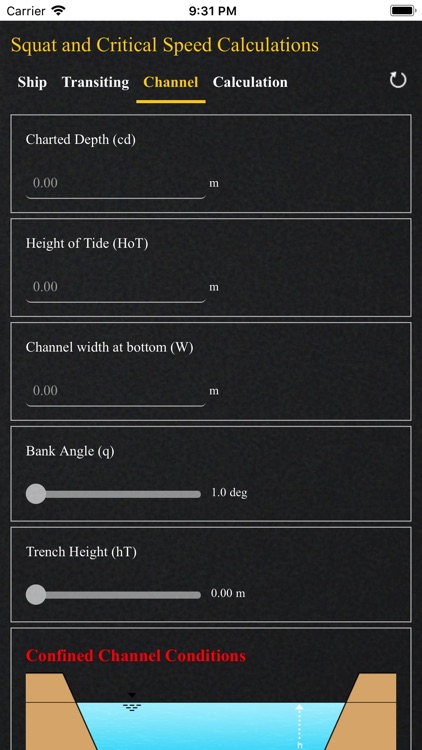 Ship Squat Calculator