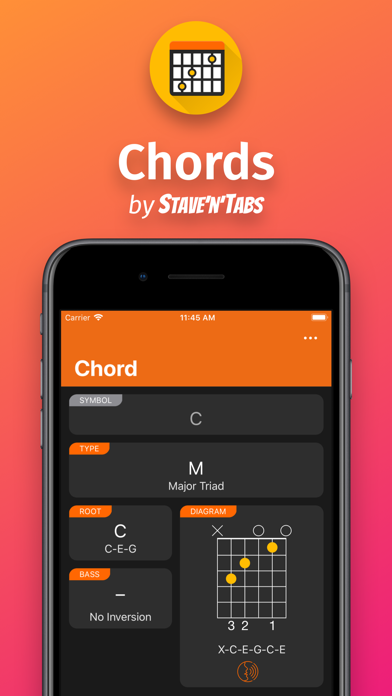 Screenshot #1 pour Chords by Stave'n'Tabs