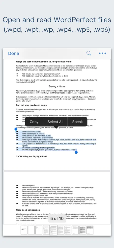 WPD Reader - for WordPerfect