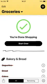 grocery & shopping list iphone screenshot 2