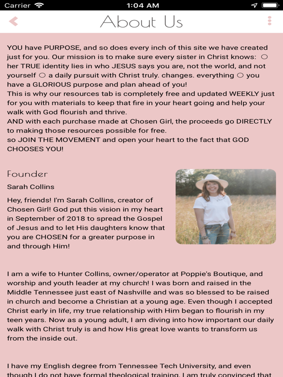 Chosen Girl iPad screenshot 3 - Lifestyle app