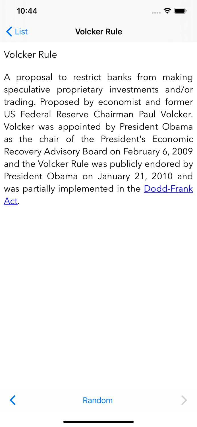 Harveys Financial Glossary